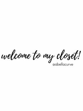 Welcome to my closet!